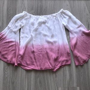 Off the shoulder ombré top